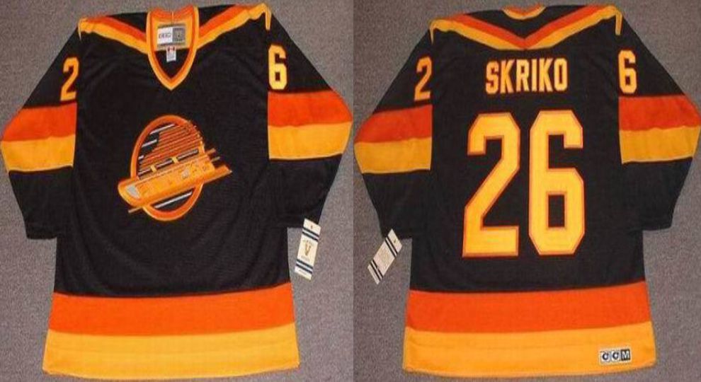 2019 Men Vancouver Canucks #26 Skriko Black CCM NHL jerseys